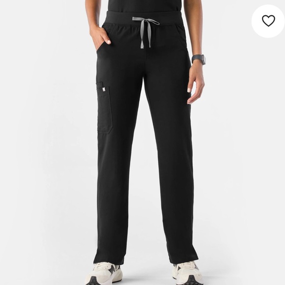 Figs Pants - Figs Kade Cargo Scrub Pants in Black